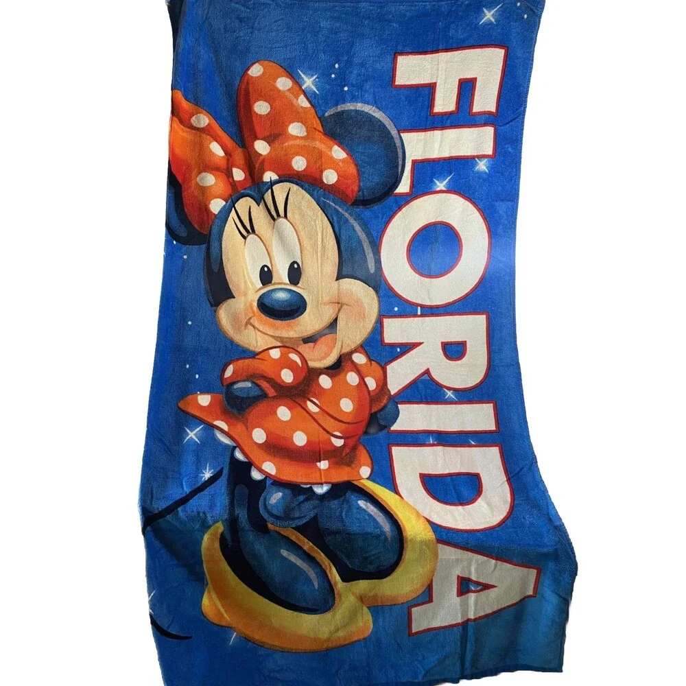 Disney Vintage MINNIE MOUSE Towel Beach 90s Florida 30 x 58